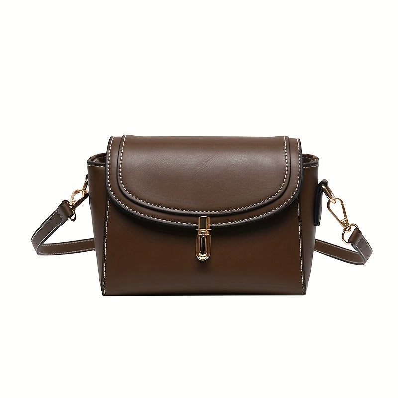 Women’s PU Shoulder Bag – Large Capacity Small Square Crossbody Handbag