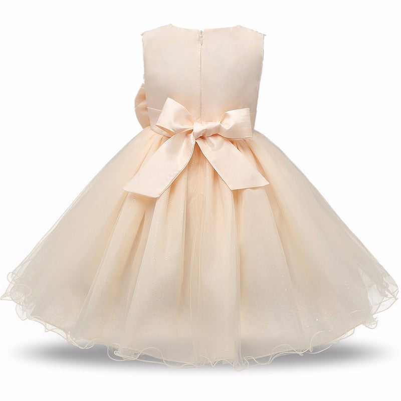 Girls’ Princess Flower Girl Dress – Summer Tutu Wedding & Birthday Party Outfit