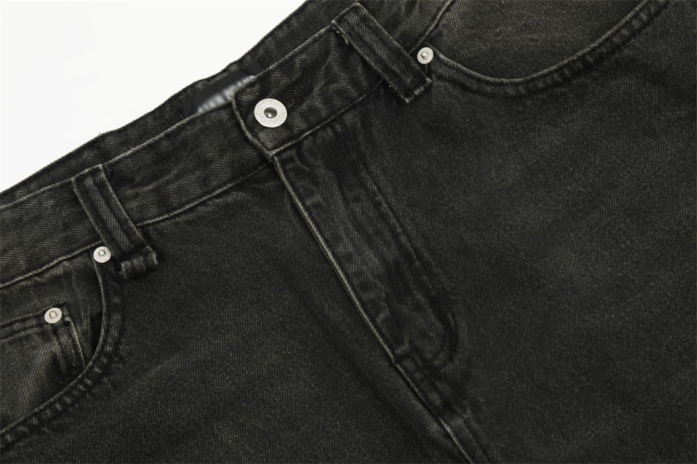 Men's Fashion Washed Denim Punk Pants