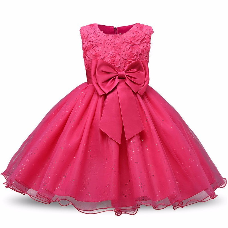 Girls’ Princess Flower Girl Dress – Summer Tutu Wedding & Birthday Party Outfit