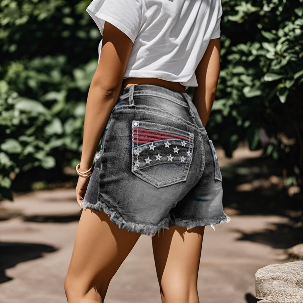 Women's High-Waist Strappy Back Flare Jeans