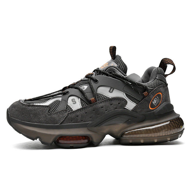 Men’s Leather Chunky Sneakers – Thick Sole Casual Shoes