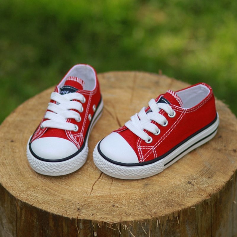 Kids’ White Canvas Shoes – Non-Slip Casual Baby & Student Sneakers