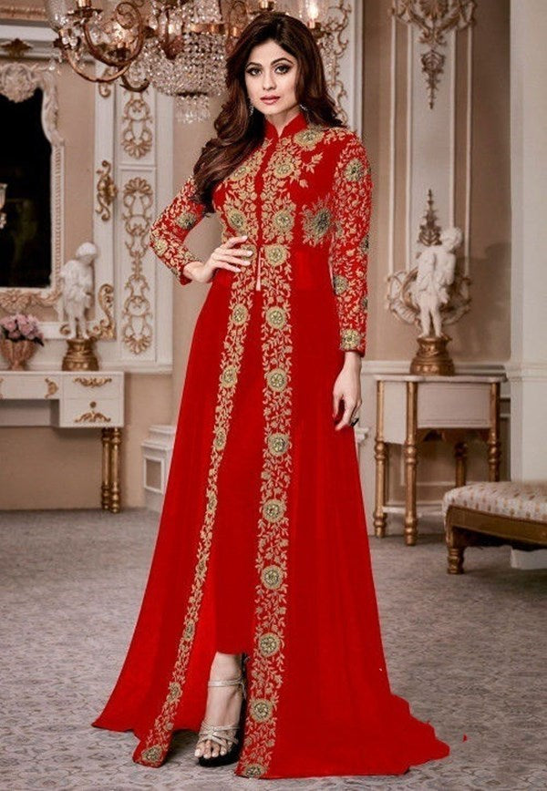 Retro Ethnic Print Long Sleeve Stand Collar Two-Piece Temperament Dress