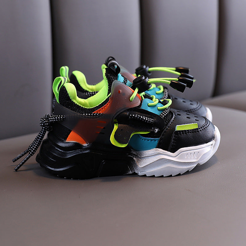 Kids’ Autumn Casual Sneakers – Breathable Non-Slip Soft Bottom Sports Shoes for Boys & Girls