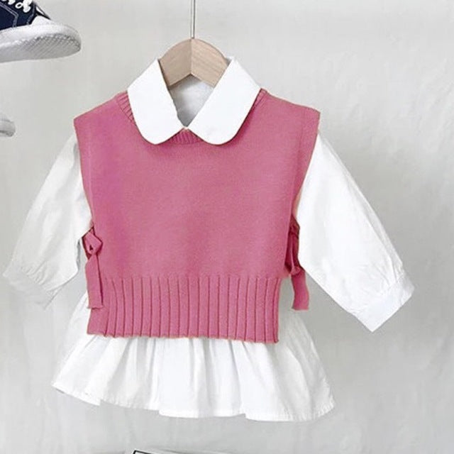 Toddler Girls’ Wool Pullover – Thin Children’s Sweater