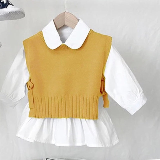 Toddler Girls’ Wool Pullover – Thin Children’s Sweater