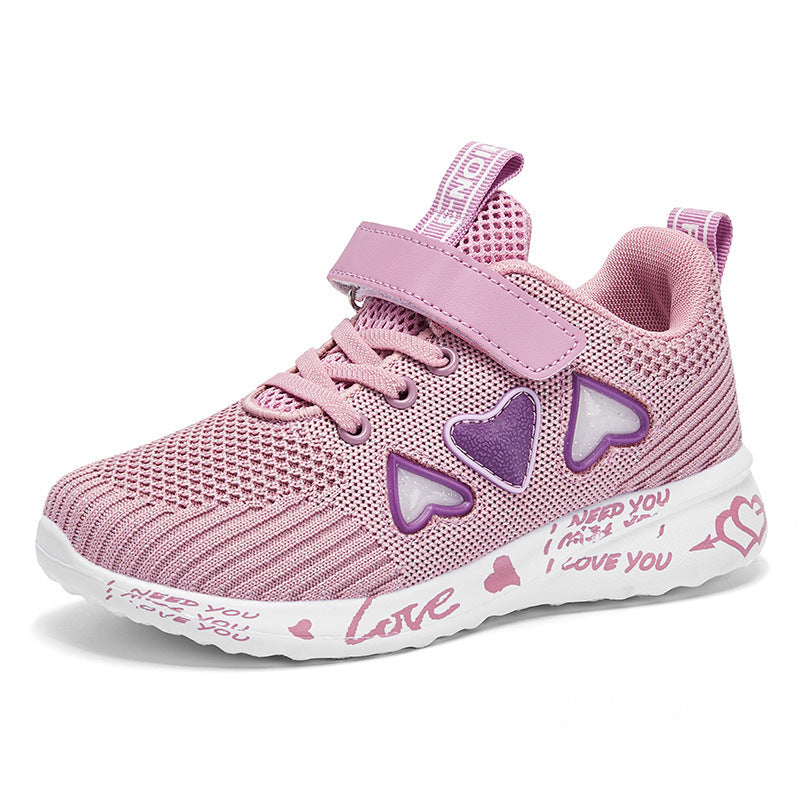 Kids’ Summer Mesh Sneakers – Lightweight Casual Cartoon Sport Running Shoes for Girls