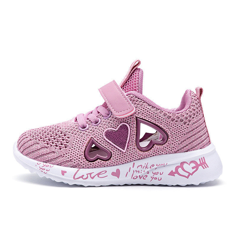 Kids’ Summer Mesh Sneakers – Lightweight Casual Cartoon Sport Running Shoes for Girls