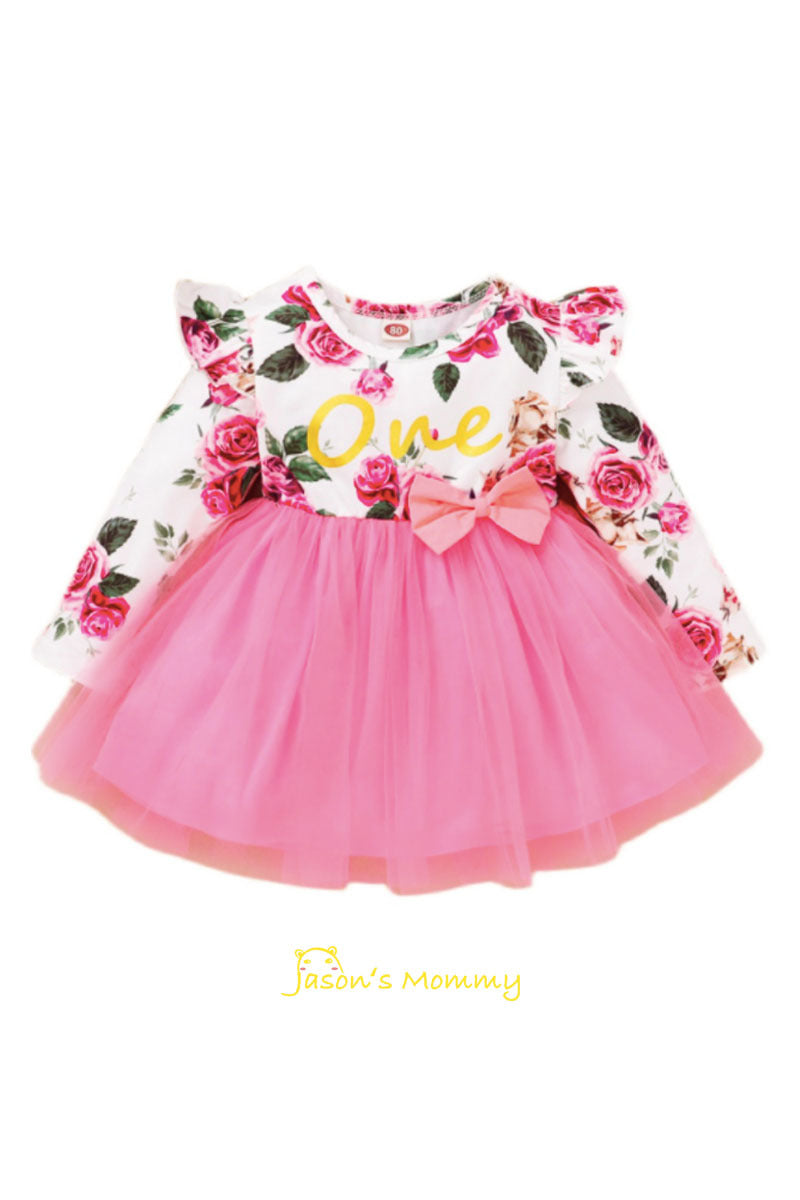 Toddler Baby Girls’ Floral Dress – Ruffle Sleeve Summer Clothes