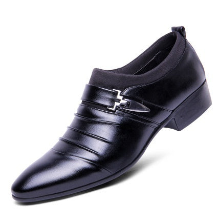 Classic Black Pointed Shoes for Men – Korean Fashion Wedding & Party Wear