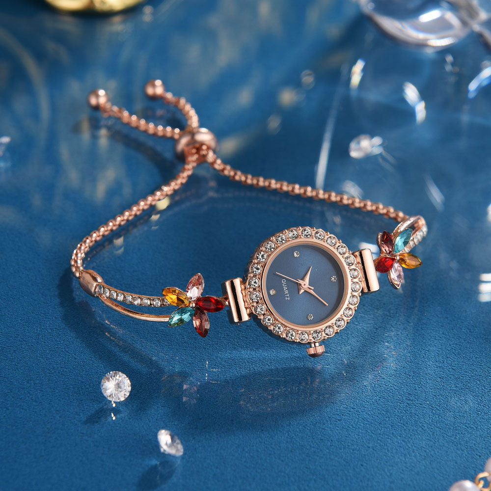 Women’s New Fashion Round Quartz Watch with Adjustable Bracelet