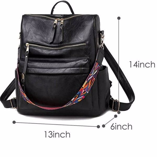 PU Leather Backpack – Stylish Large Capacity Casual Travel Bag