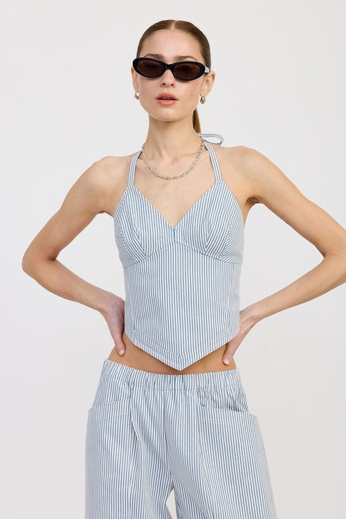 HALTER NECK BUSTIER TOP