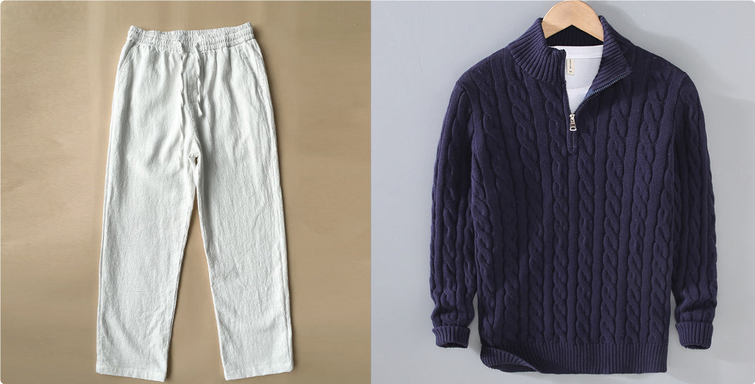 Loose Zip Pullover Knitting Sweater Coat For Men
