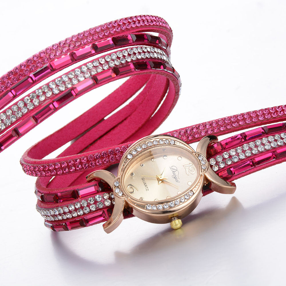 Women’s Casual Rhinestone Dress Bracelet Quartz Watch