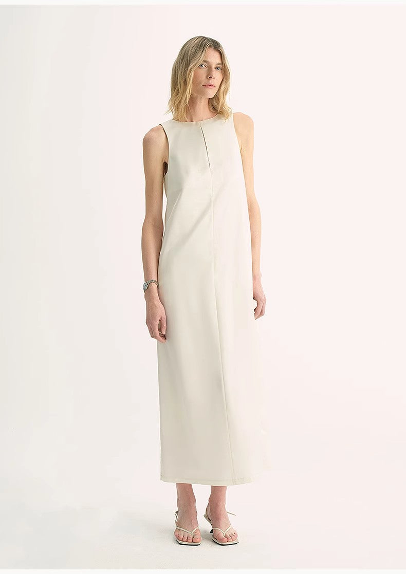 Corridor Stride Sleeveless Wool Blend Dress