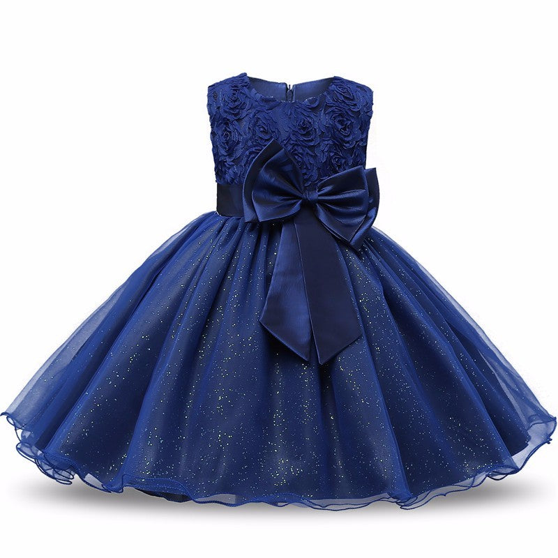 Girls’ Princess Flower Girl Dress – Summer Tutu Wedding & Birthday Party Outfit