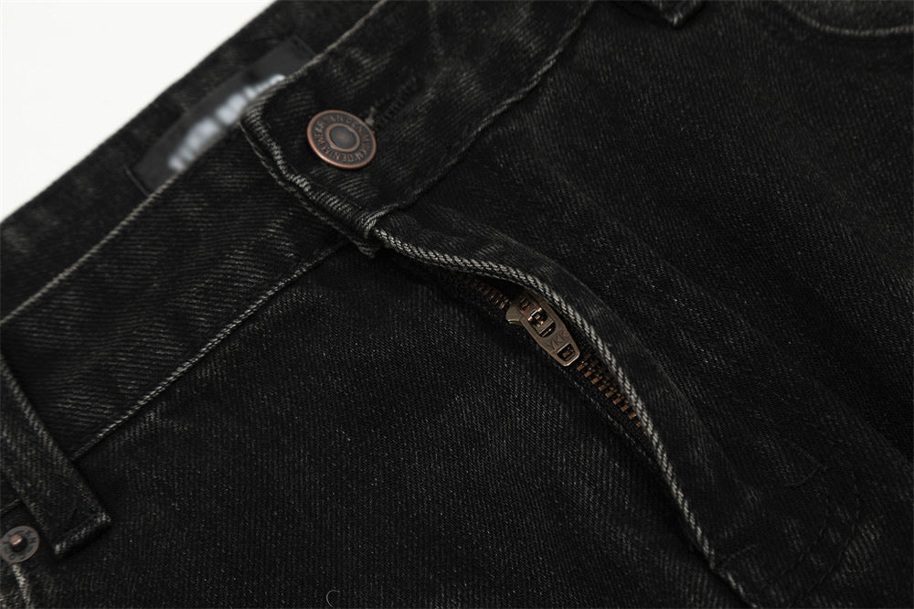 Retro Tattered Jeans Denim Trousers For Men