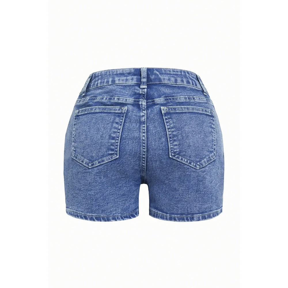 Women's High-Waist Side-Button Jeans