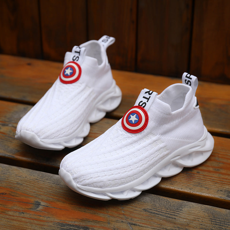 Children’s Knitted Sneakers – Kids’ Small White Shoes for Boys