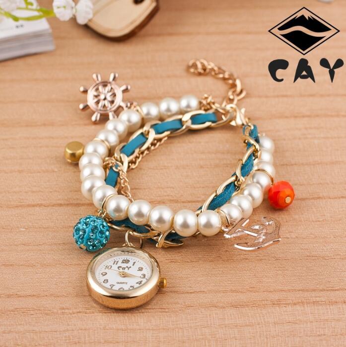 Women’s Anchor Circle Bracelet Watch
