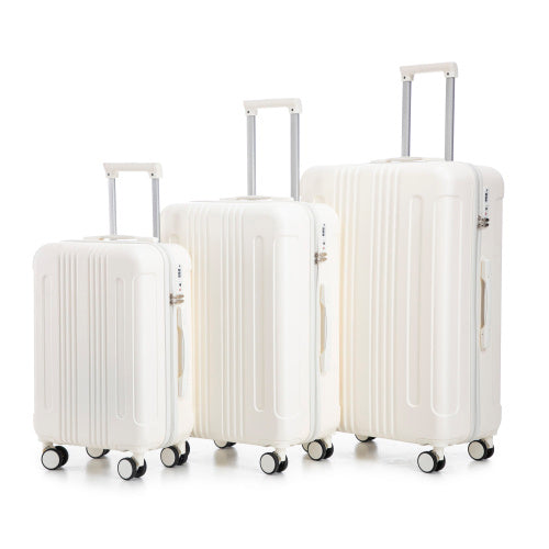 20/24/28 Inch 3-Piece ABS Spinner Luggage Set with TSA Lock & Matching Color Carry-On Suitcase