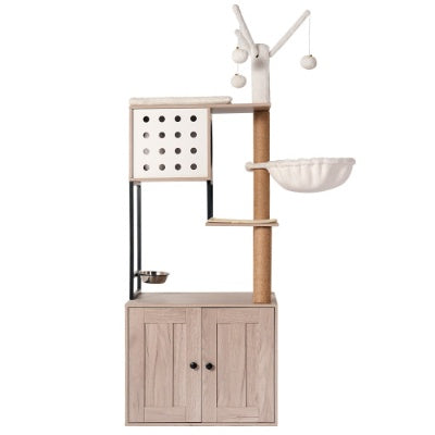 Cat Tree With Litter Box Enclosure
