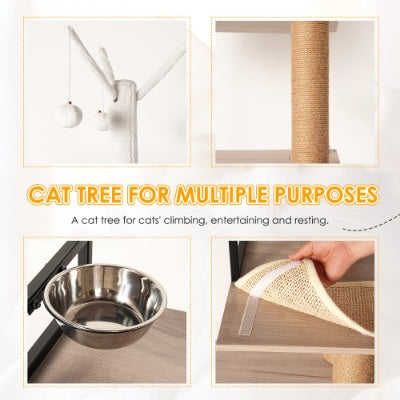 Cat Tree With Litter Box Enclosure