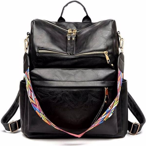 PU Leather Backpack – Stylish Large Capacity Casual Travel Bag