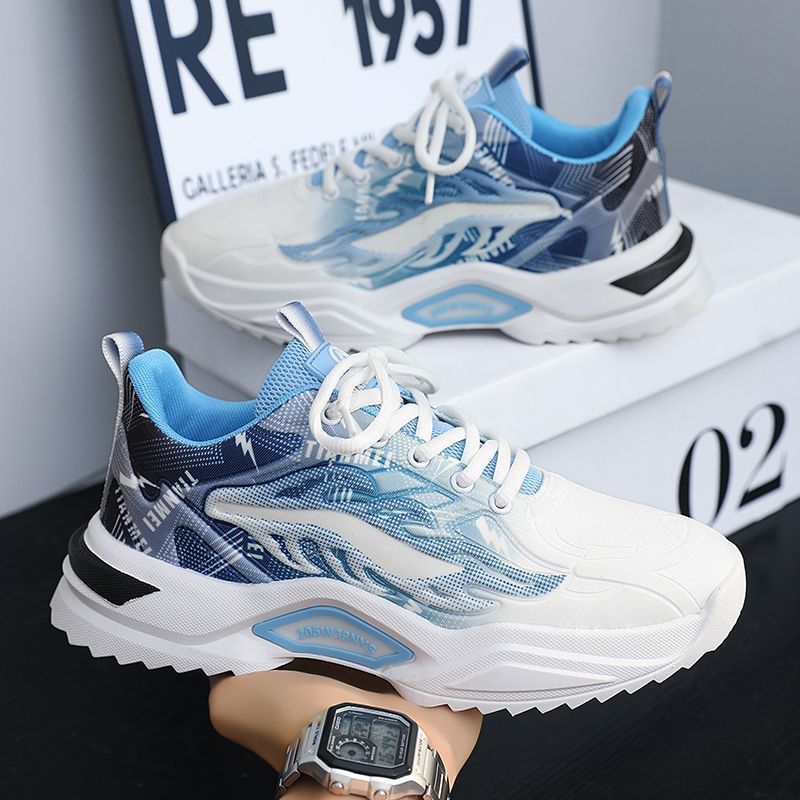 Men’s Spring Casual Mesh Sneakers – Breathable Chunky Sports Shoes