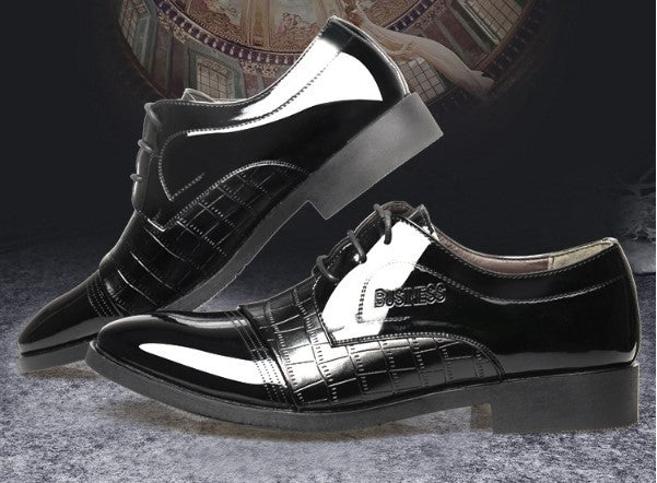 Stylish Men’s Leather Dress Shoes – Pointed Toe Single Business Shoes