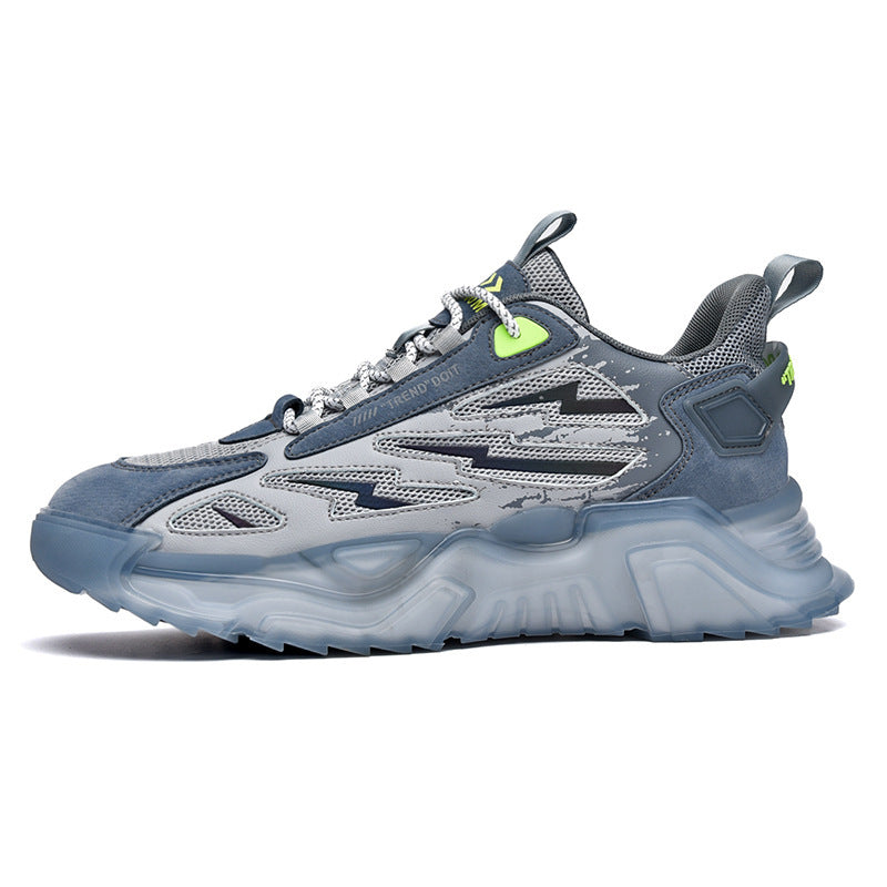 Men’s Casual Low-Top Sneakers – Breathable Popcorn Cushion Sports Shoes