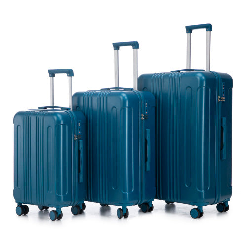 20/24/28 Inch 3-Piece ABS Spinner Luggage Set with TSA Lock & Matching Color Carry-On Suitcase