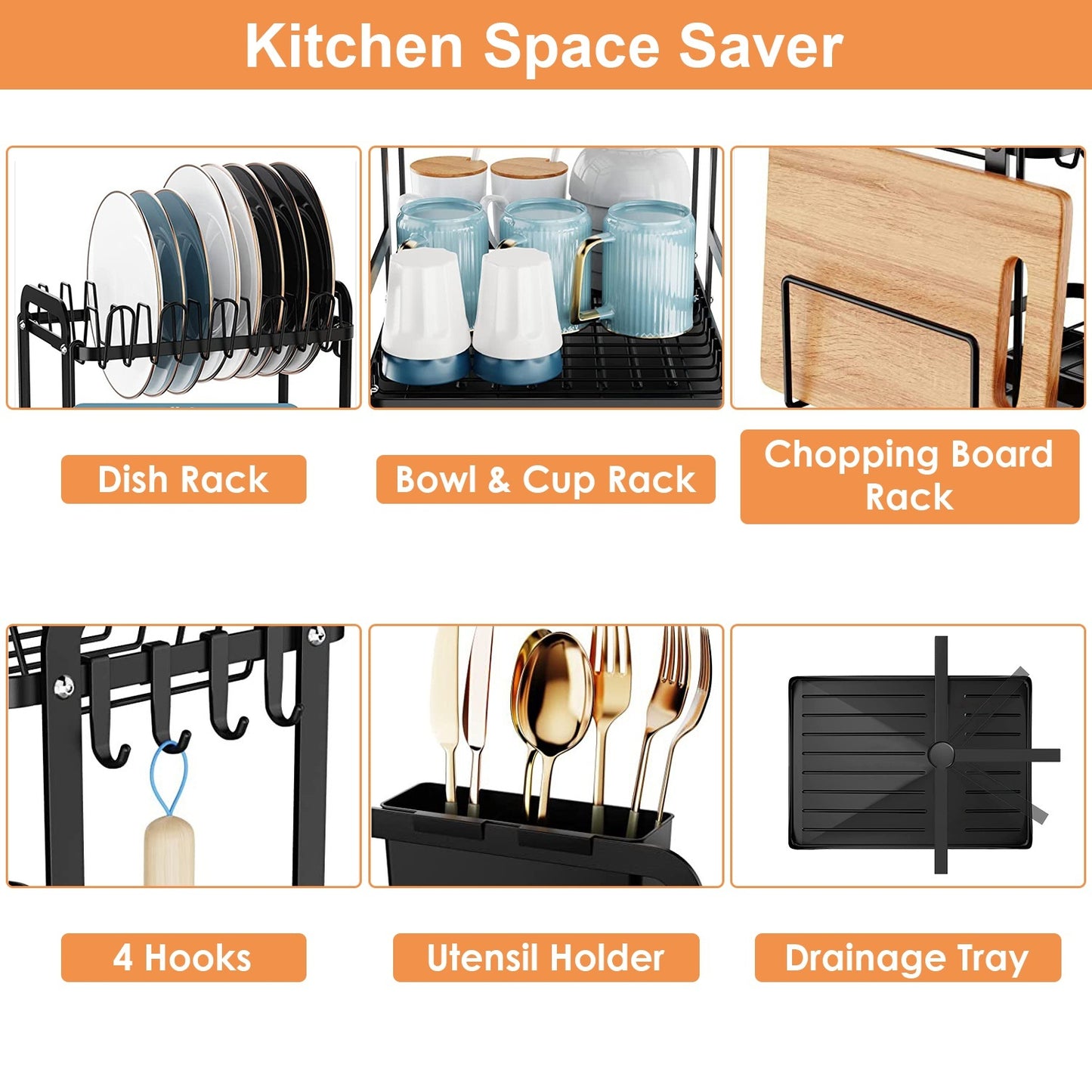 Dish Drying Rack For Kitchen Counter