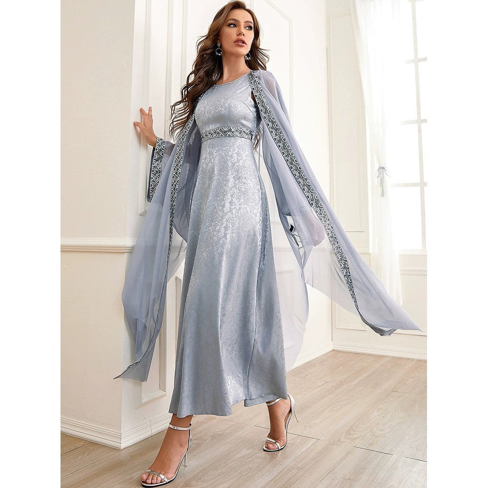 Middle East Dubai Arab Abaya Embroidery Set Female
