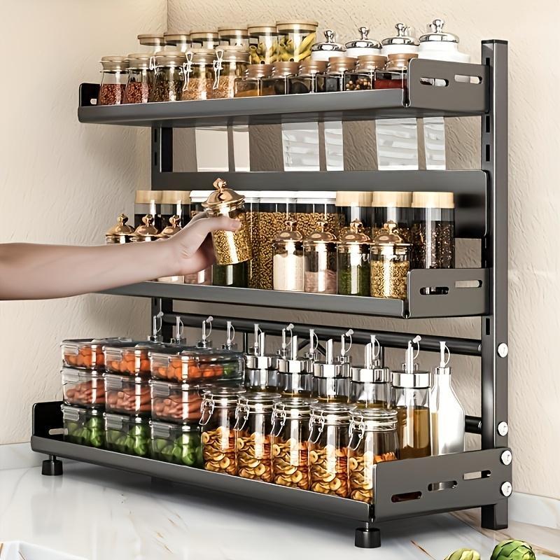 1 Piece Stainless Steel Multi-layer Spice Rack Suitable For Kitchen