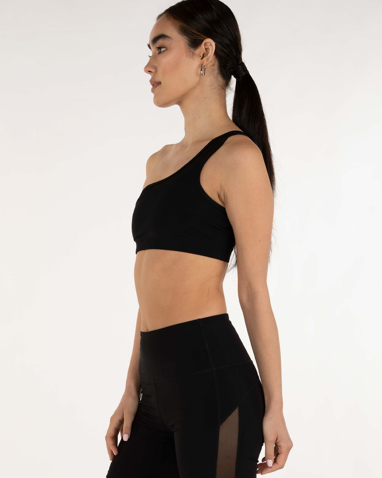 Narevia One-Shoulder Mesh Bra