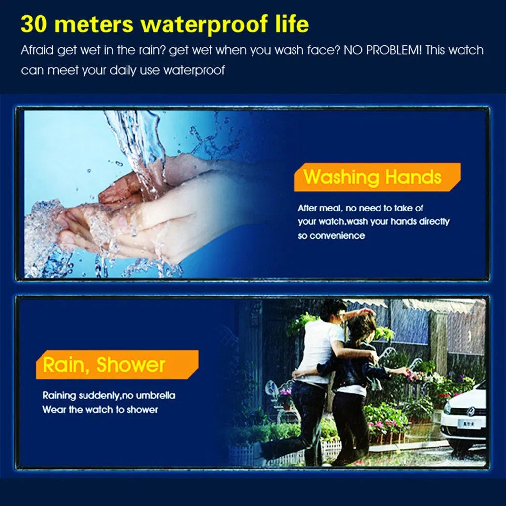 Waterproof Digital Sports Watch Military Tactical LED Backlight Wristwatch for Men