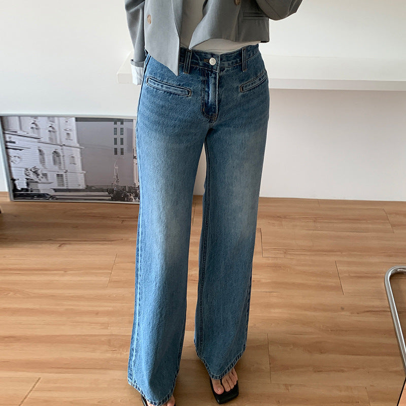 Retro High Waist Jeans For Women