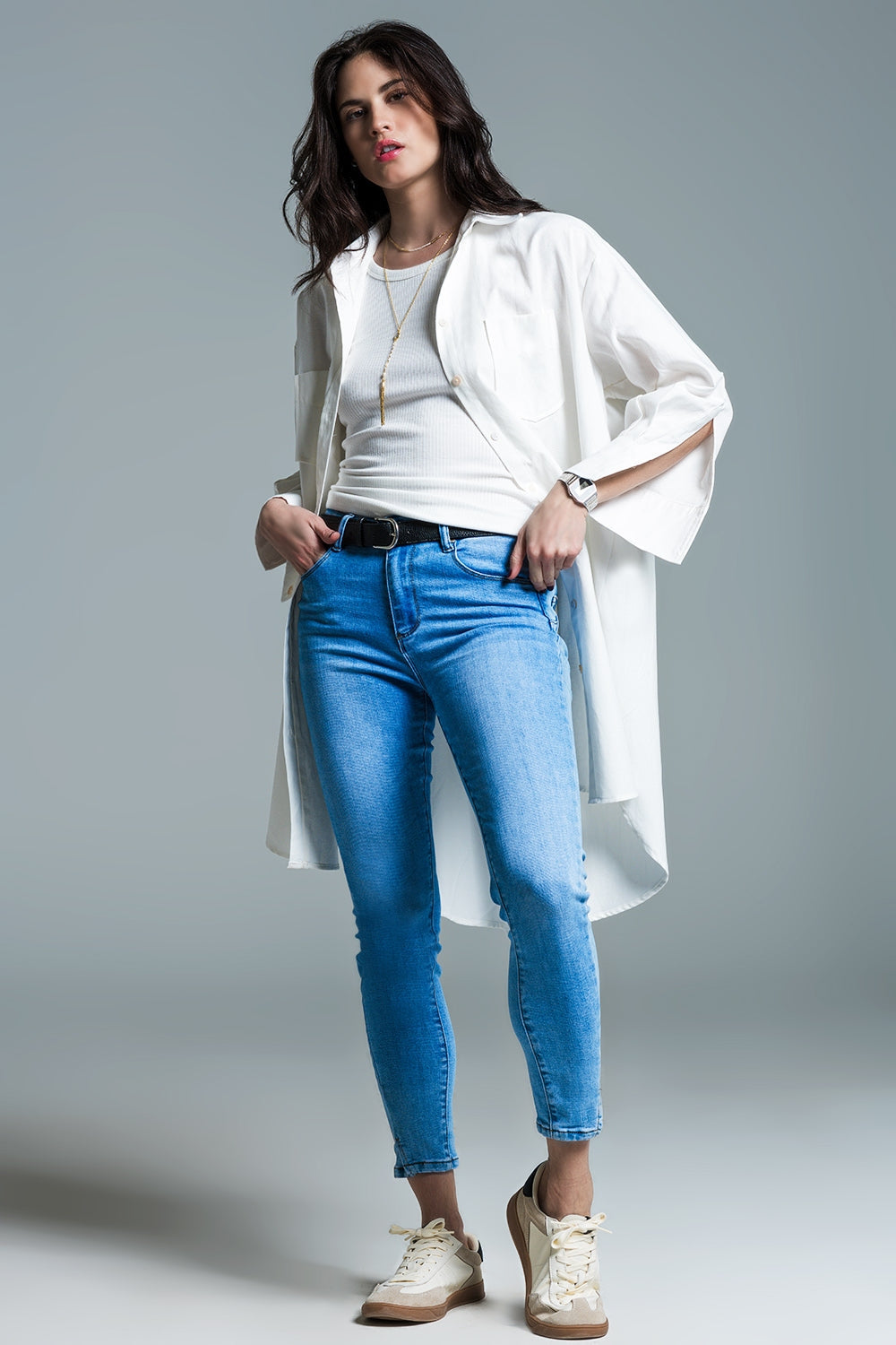 Naeryn Boyfriend Shirt – 3/4 Sleeve