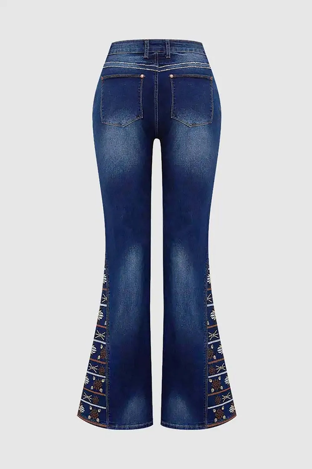 Women's High-Waist Heavily Ripped Jeans