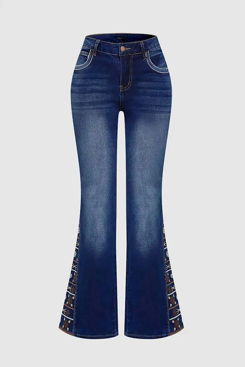 Women's High-Waist Heavily Ripped Jeans