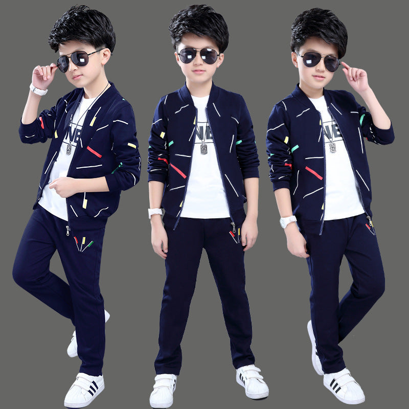 Two-piece Western Style Handsome Boy Clothes