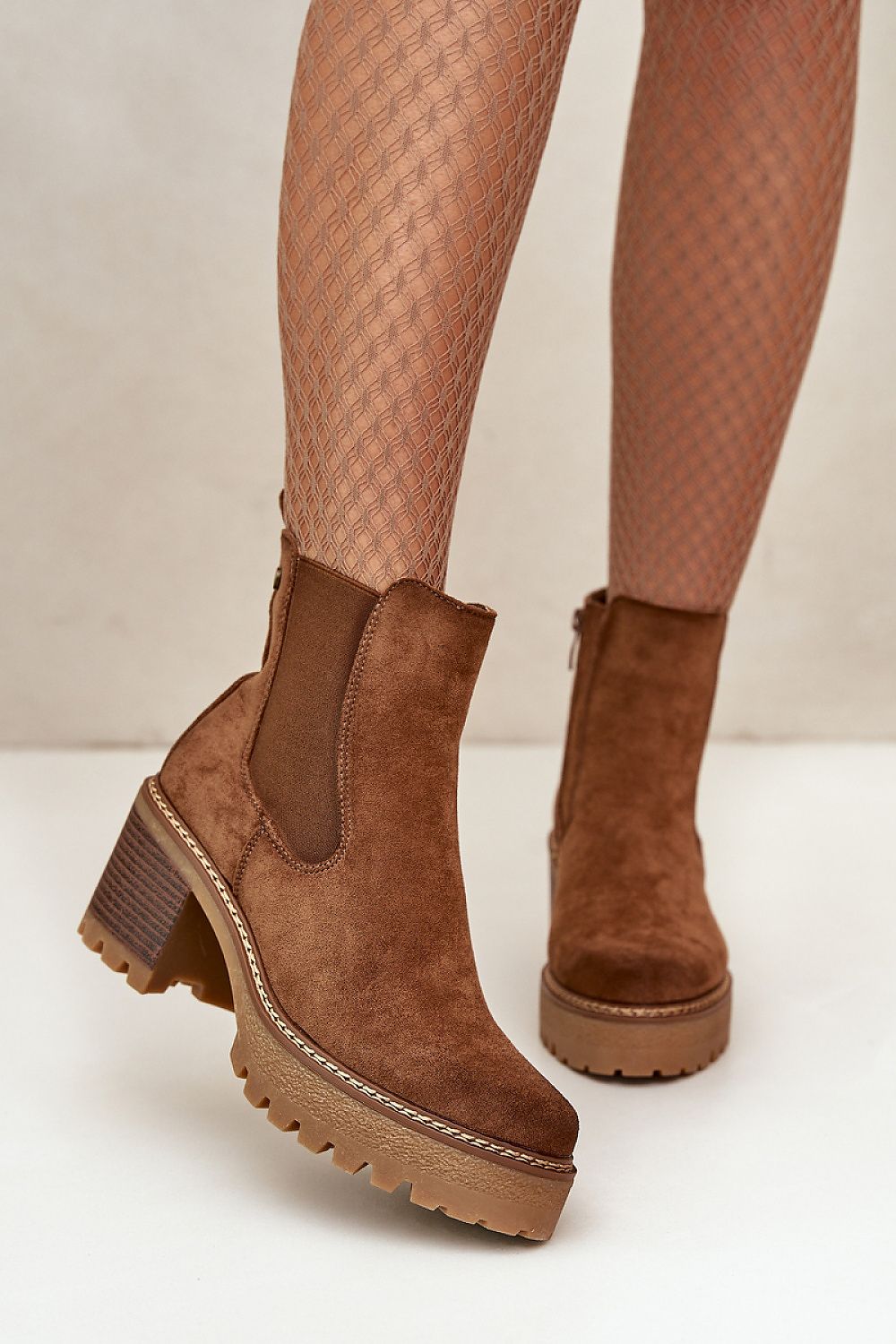 Velmorin Suede Block Heel Boots