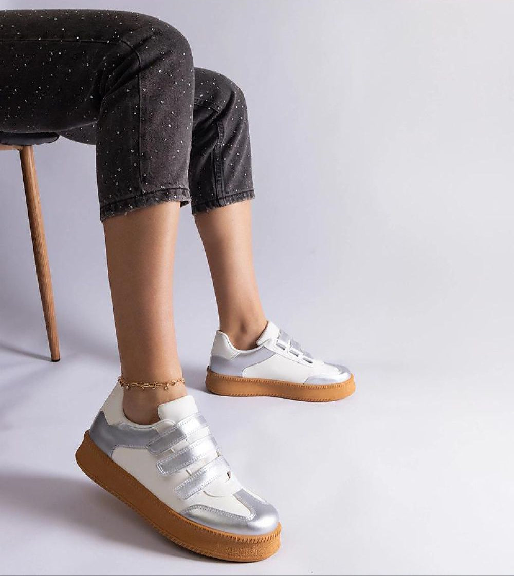 Elurea Gold Velcro Street Sneakers
