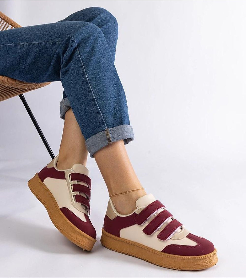 Elurea Gold Velcro Street Sneakers