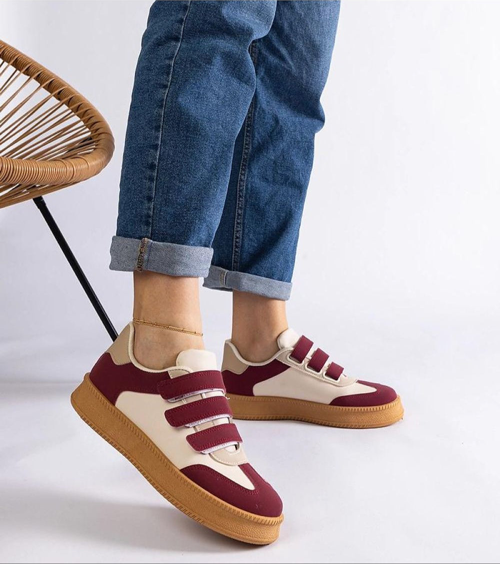 Elurea Gold Velcro Street Sneakers