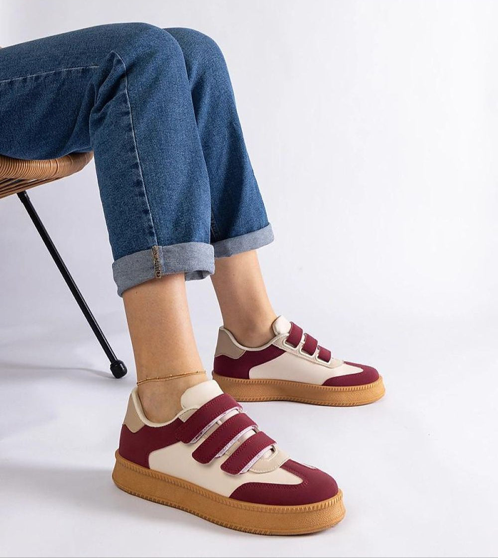 Elurea Gold Velcro Street Sneakers