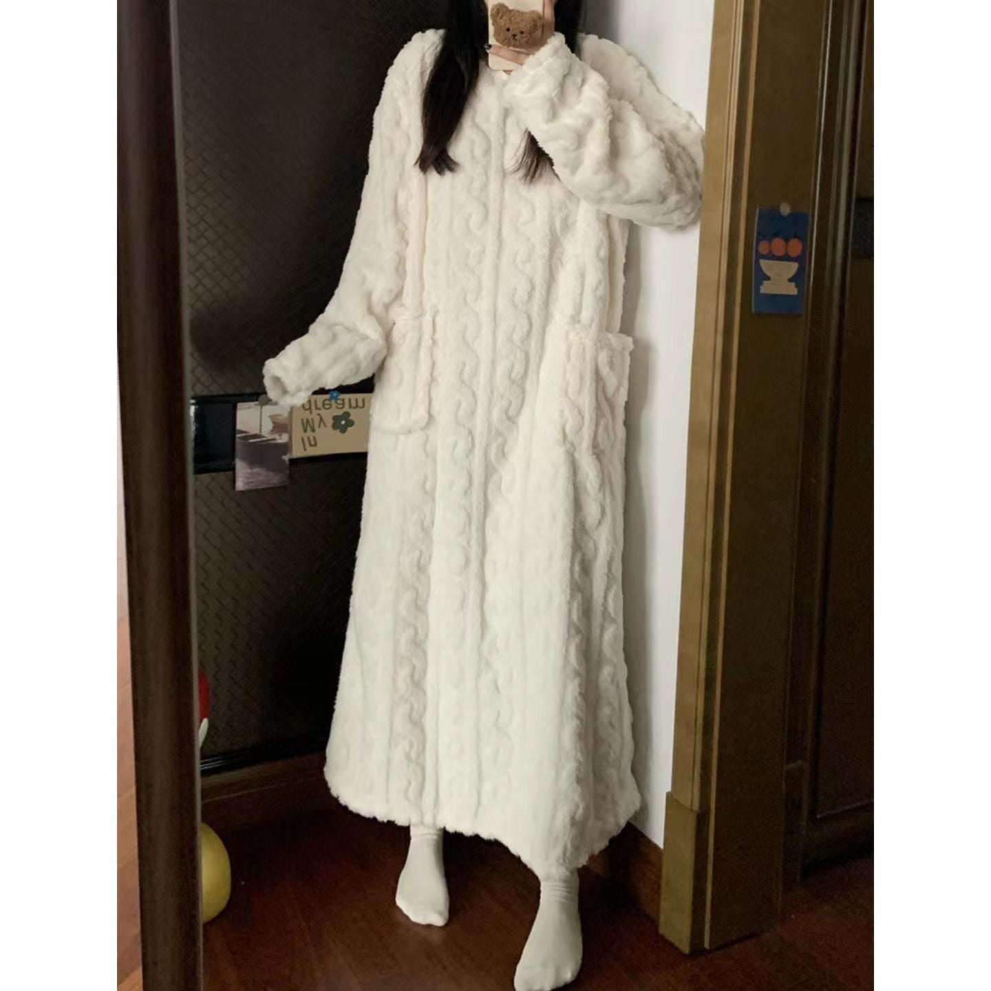 Winter Coral Fleece Sleepwear Women's Nightgown